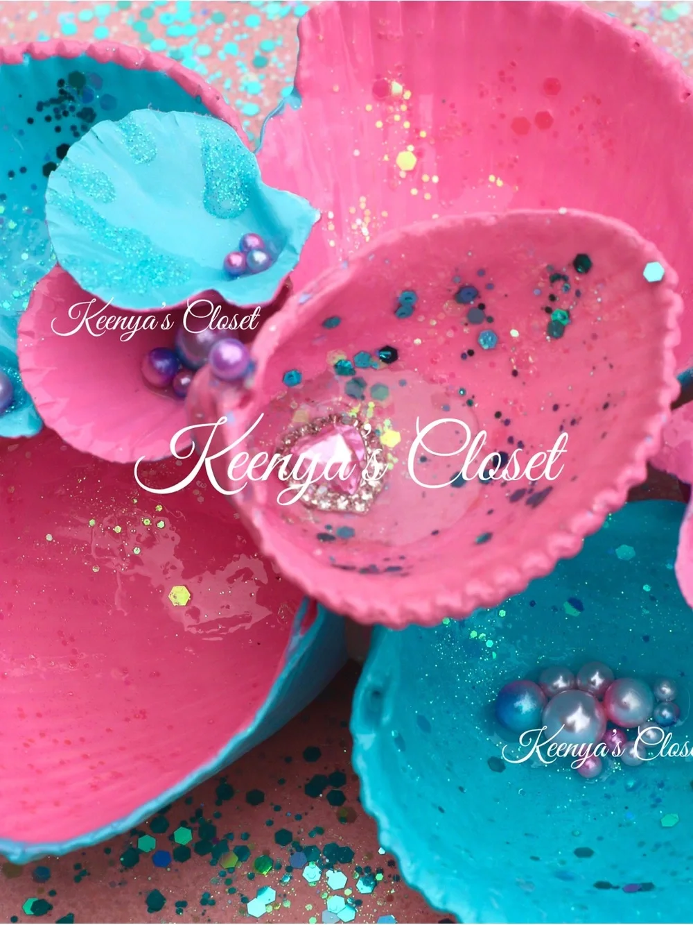 🧜‍♀️ Mermaid Trinket Tray + Clay Made Tray with Pearls - Picture 10 of 14